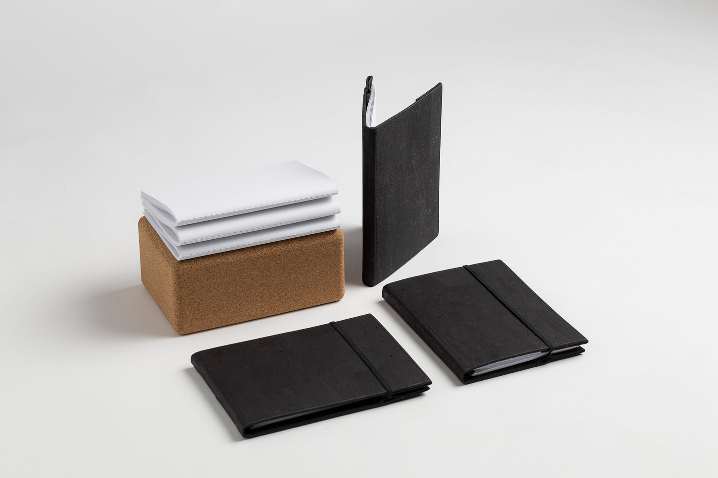 SALE! Thinkers&Makers notebook covers, cork, black