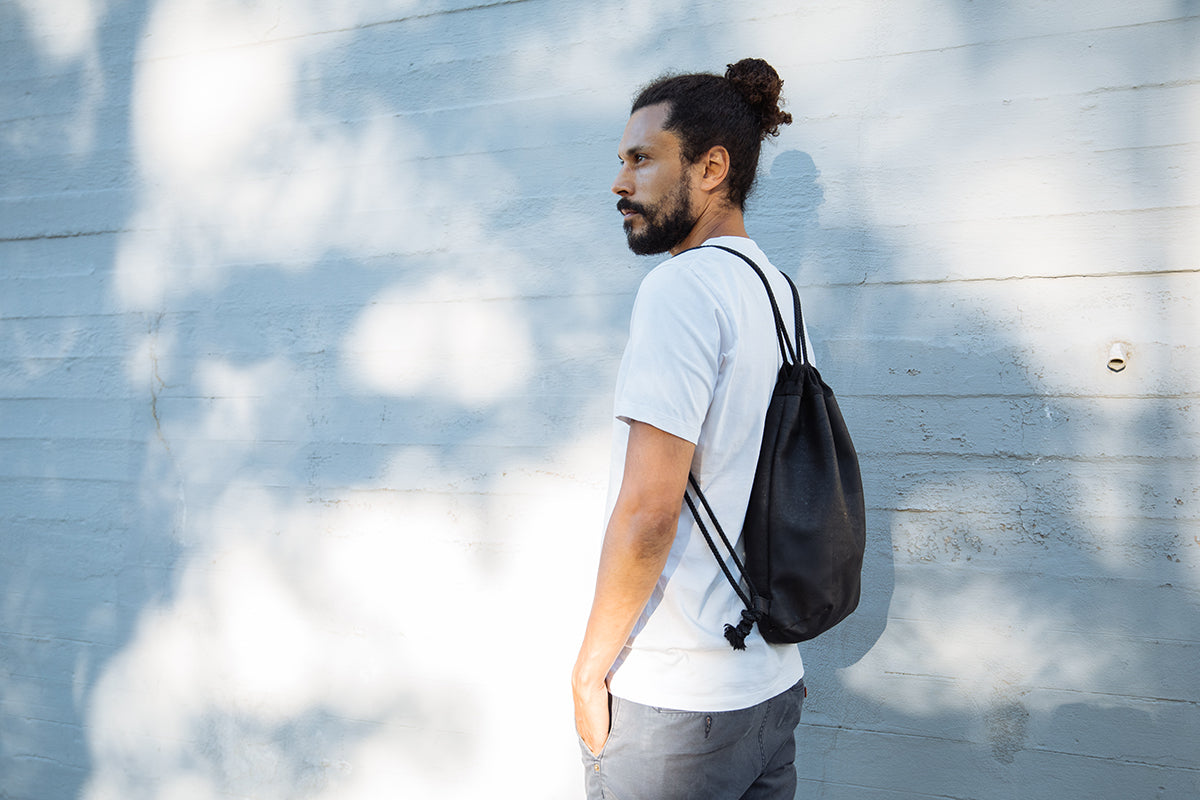 OUTLET! Aarni cork drawstringbag, backpack, black