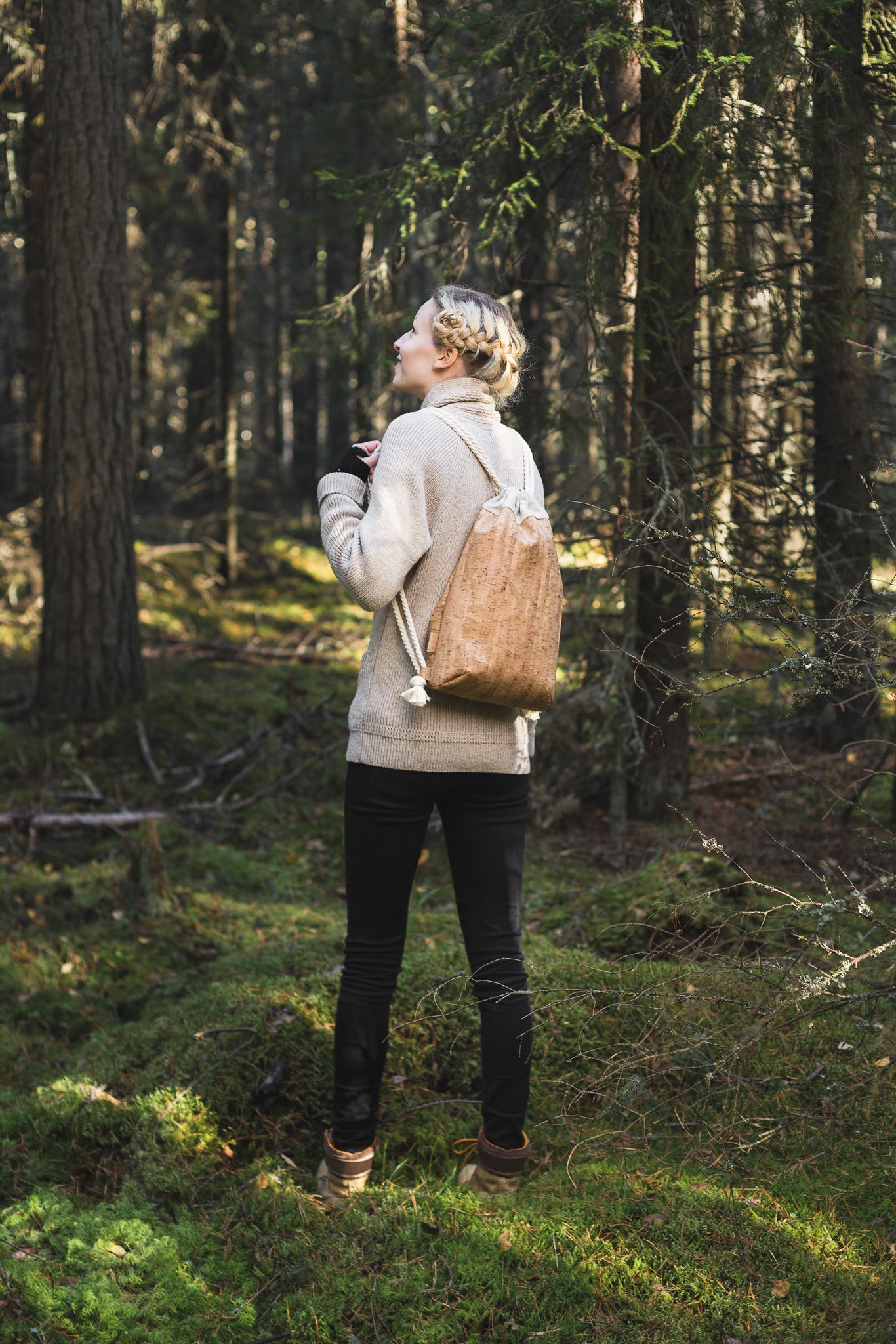 Aarni cork drawstringbag, backpack