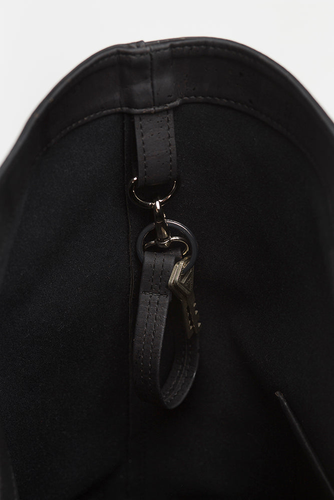 Juri cork keychain, handle, black