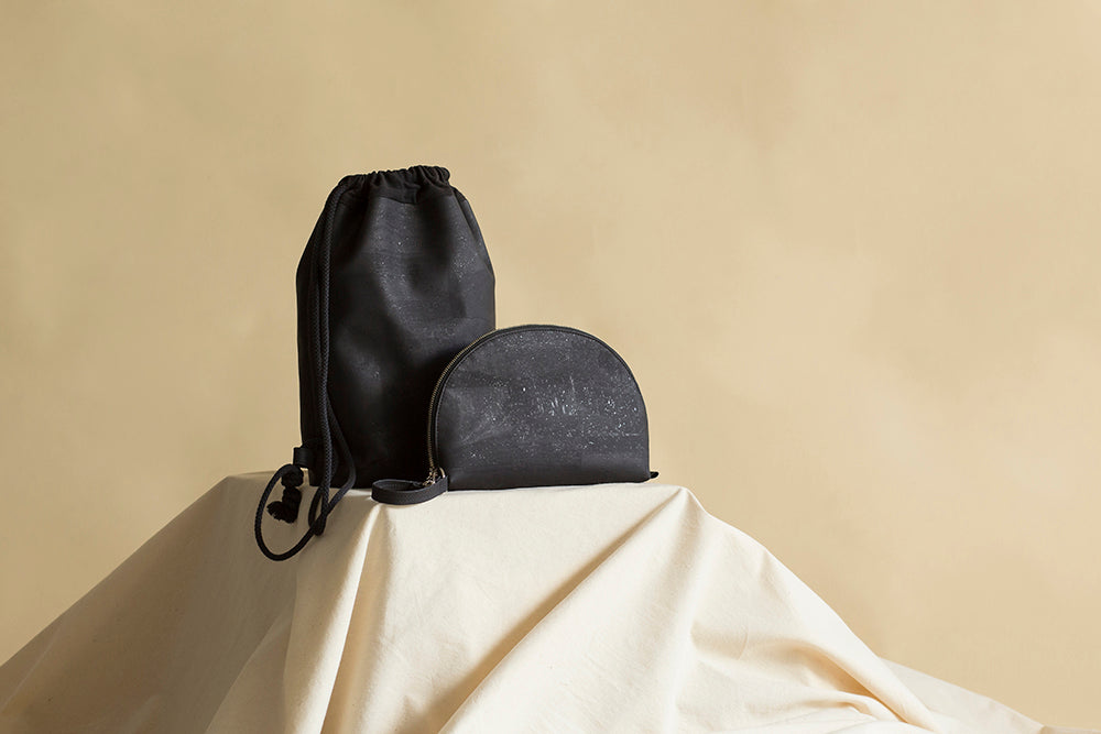 Aarni cork drawstringbag, backpack, black